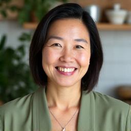 Sarah Lee, a compassionate woman in her early 50s, a registered dietitian and nutrition specialist.