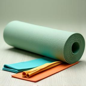 Eco-friendly textured yoga mat with resistance bands