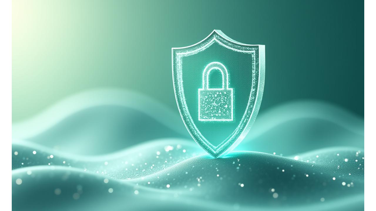 Abstract depiction of digital security and data protection with flowing, green lines and a subtle padlock icon, symbolizing trustworthy wellness technology.